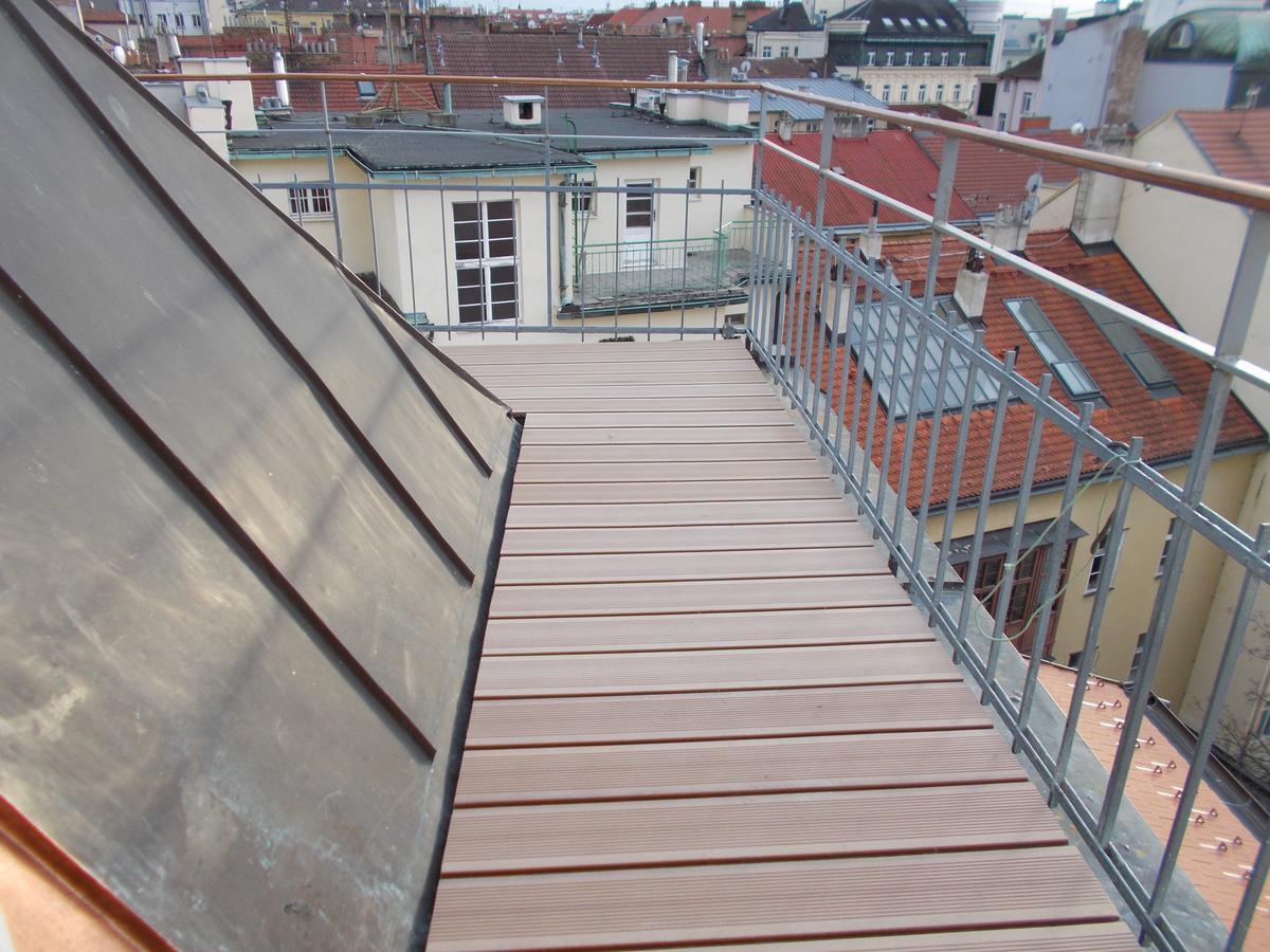 One-Bedroom Apartment Terrace Prague Castle View